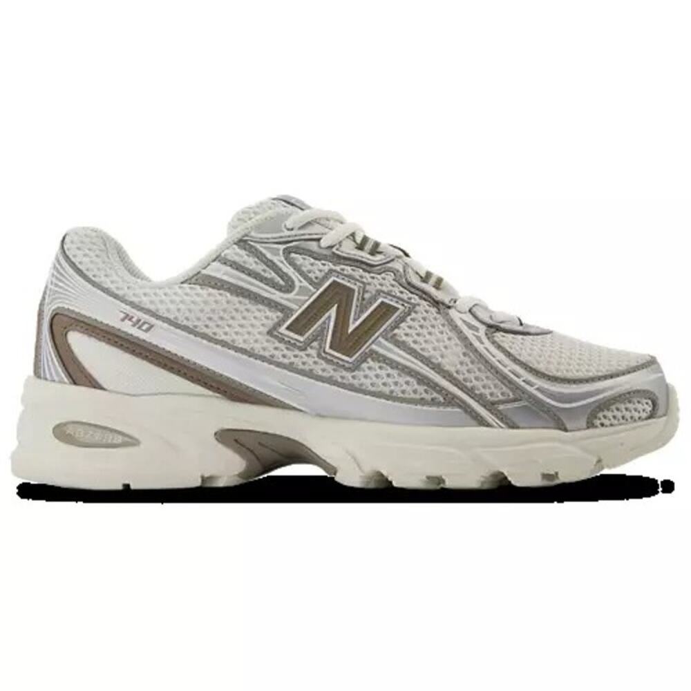 NEW BALANCE 740 White Brown Sneakers Sz 9
